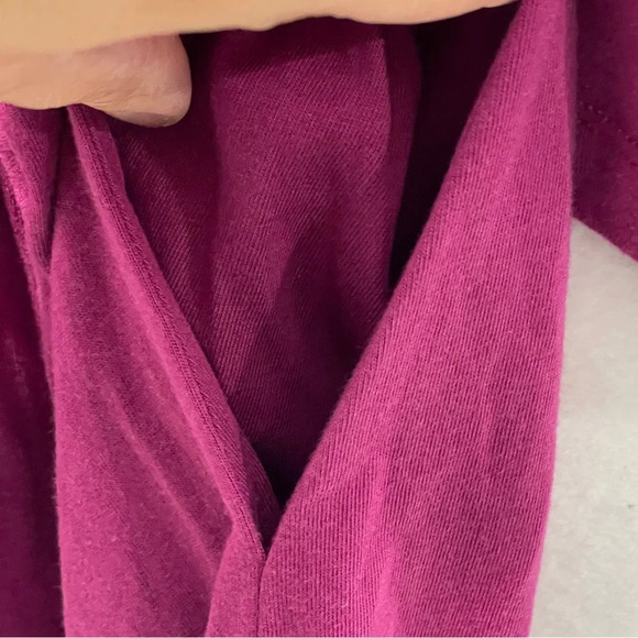 Soft Surroundings Dark Fuchsia Purple Sylvie Smocked Dress Size L - Picture 4 of 7